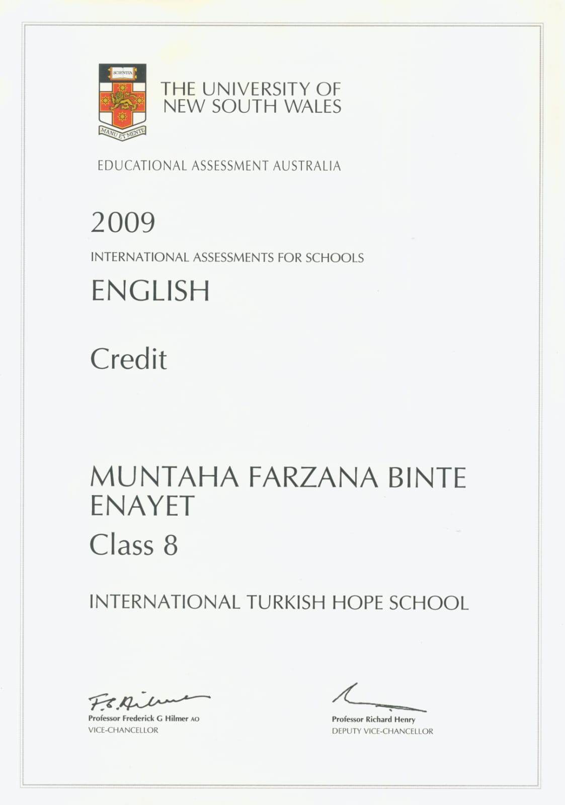 UNSW English