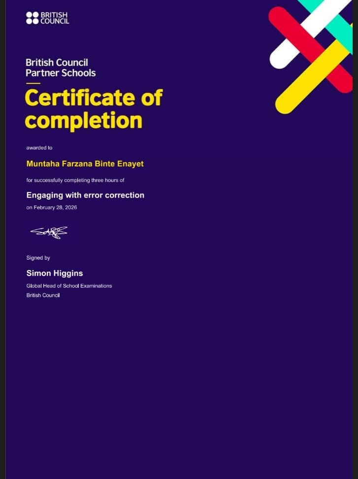 Error Correction Certificate