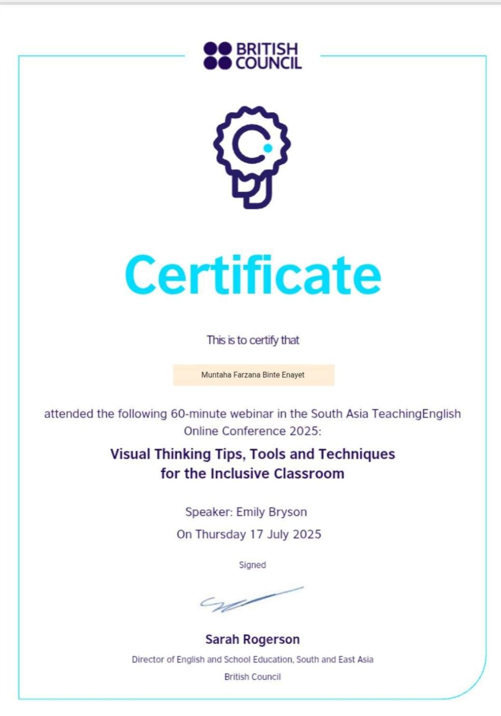 Visual Thinking Certificate