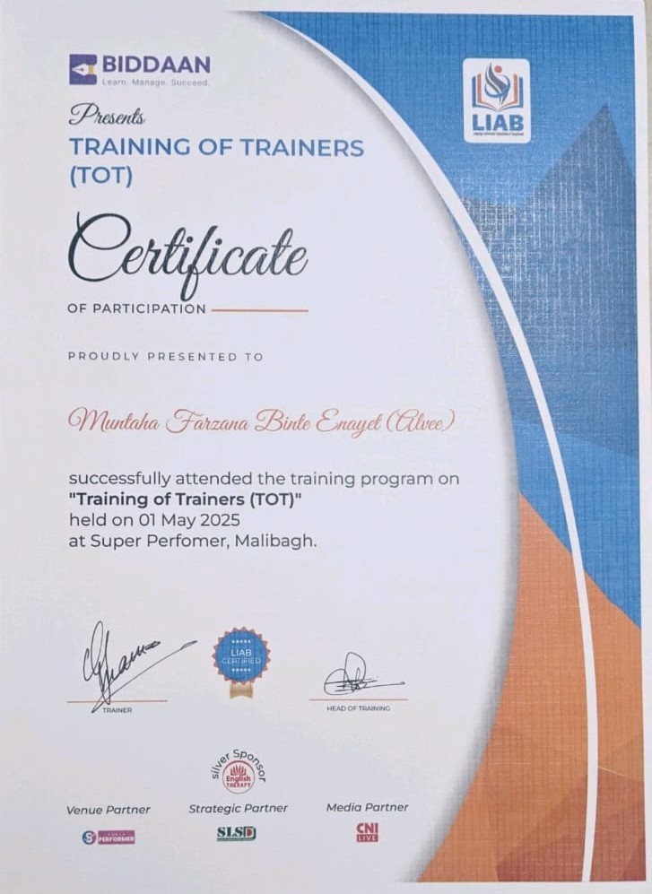 TOT Certificate