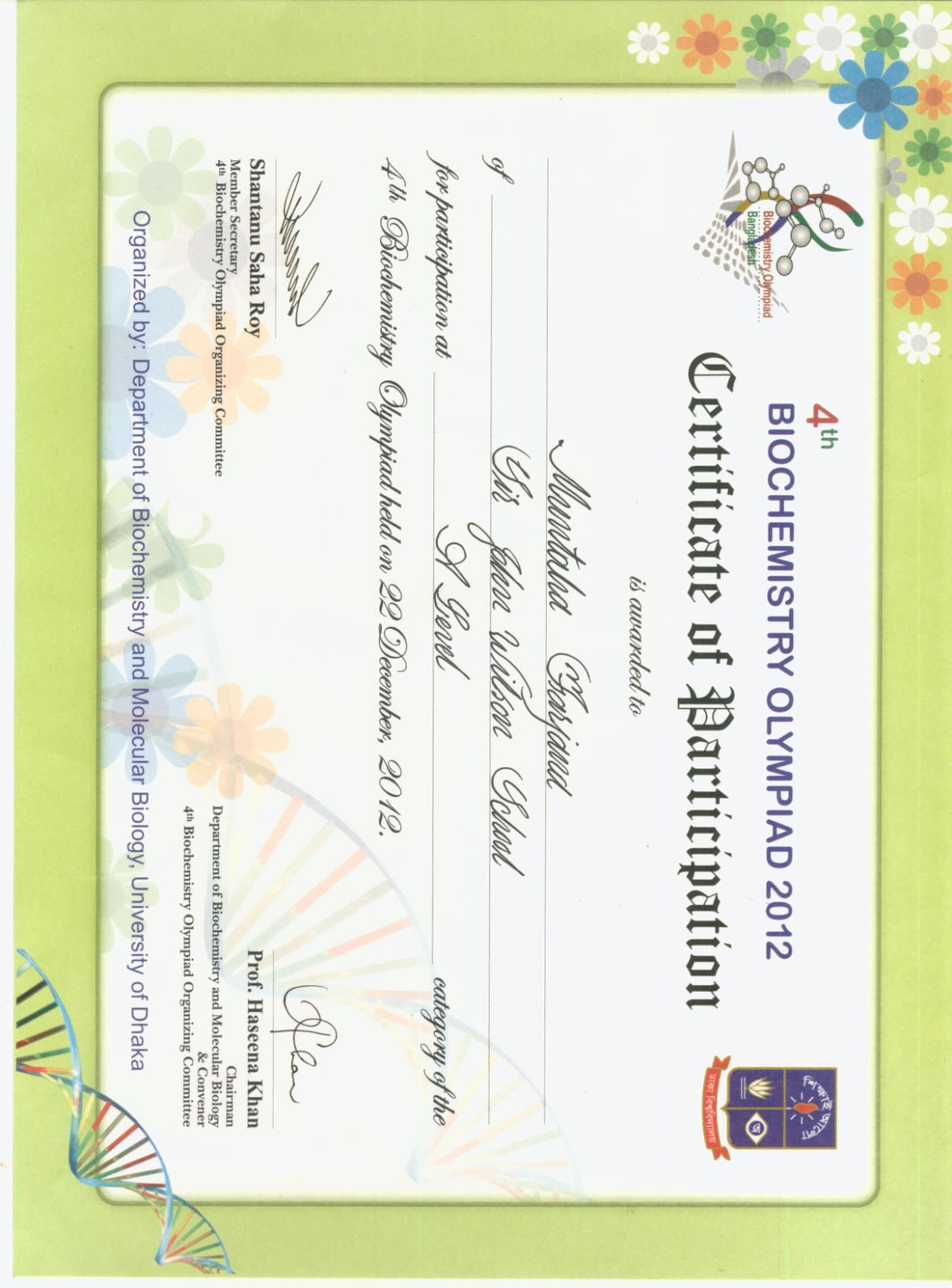 Biochemistry Olympiad