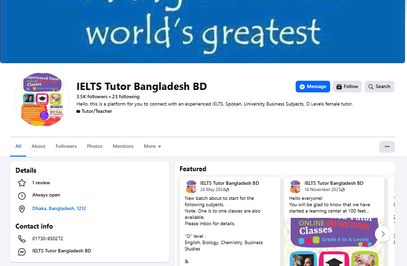 IELTS Business Page