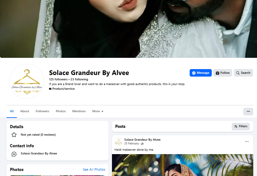 Makeup Artist Page